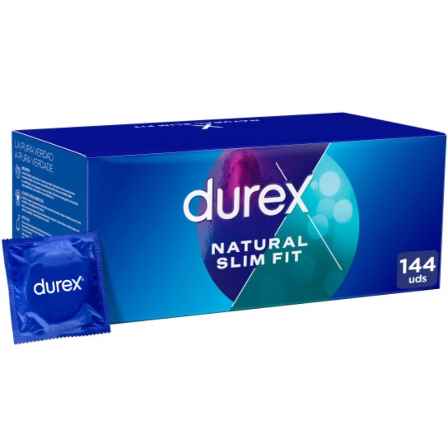 La marca DUREX CONDOMS nos facilita esta imagen de su producto DUREX - NATURAL SLIM FIT BASIC 144 UNIDADES para nuestro catálogo.