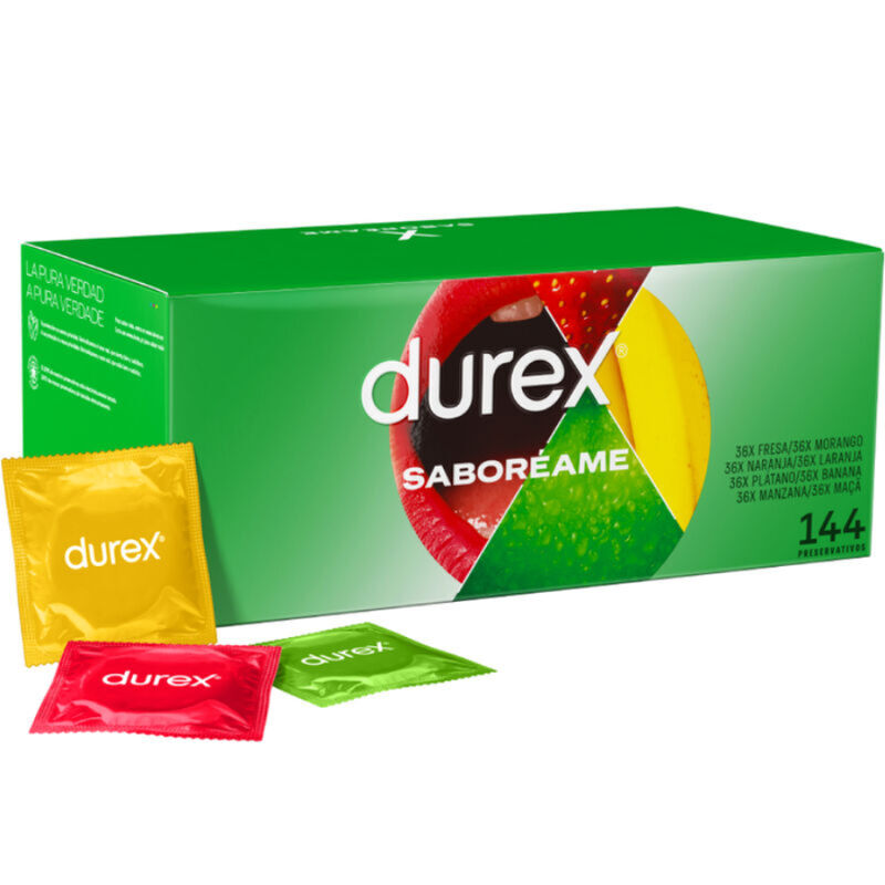 La marca DUREX CONDOMS nos facilita esta imagen de su producto DUREX - PLEASURE FRUITS 144 UNIDADES para nuestro catálogo.