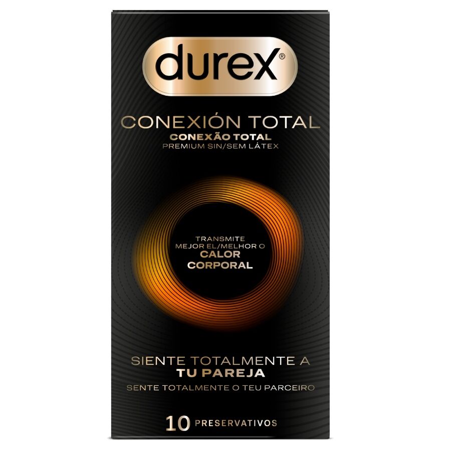 La marca DUREX CONDOMS nos facilita esta imagen de su producto DUREX - CONEXIÓN TOTAL ULTRA FINO PLUS SIN LÁTEX 10 UNIDADES para nuestro catálogo.