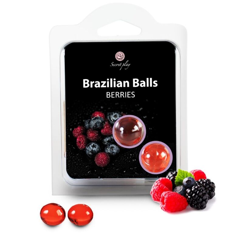 La marca SECRETPLAY COSMETIC nos facilita esta imagen de su producto SECRETPLAY - BRAZILIAN BALLS FRUTAS DEL BOSQUE SET 2 BOLAS para nuestro catálogo.