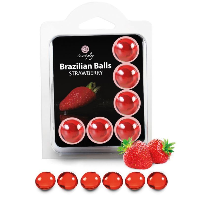 La marca SECRETPLAY COSMETIC nos facilita esta imagen de su producto SECRETPLAY - SET 6 BRAZILIAN BALLS FRESA para nuestro catálogo.
