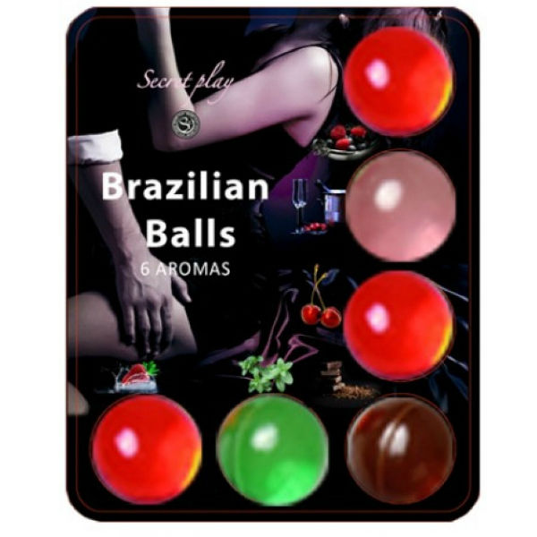 La marca SECRETPLAY COSMETIC nos facilita esta imagen de su producto SECRETPLAY - 6 HOT BALLS LUBRICANTE CON AROMA DE FRUTAS para nuestro catálogo.