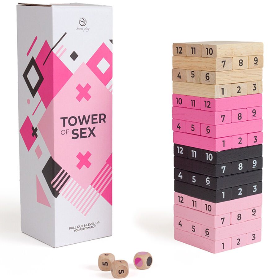 La marca SECRETPLAY 100% GAMES nos facilita esta imagen de su producto SECRETPLAY - JUEGO DE MADERA TOWER OF SEX para nuestro catálogo.