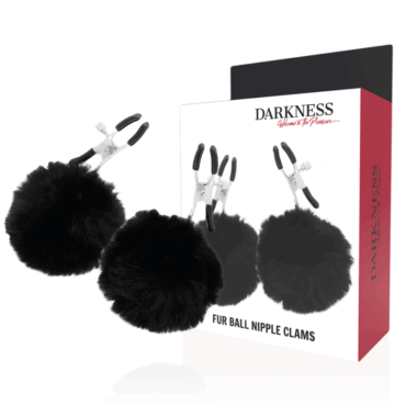 La marca DARKNESS SENSATIONS nos facilita esta imagen de su producto DARKNESS - PINZAS PARA PEZONES CON POMPONES 1 para nuestro catálogo.