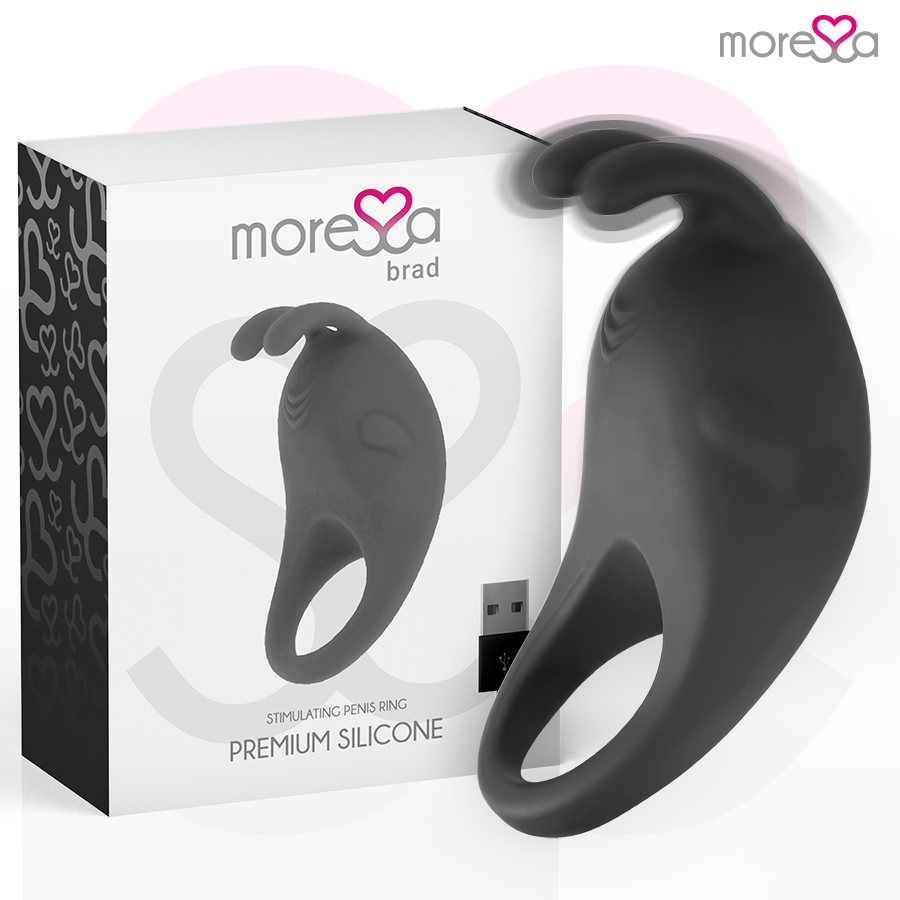 La marca MORESSA nos facilita esta imagen de su producto MORESSA - BRAD PREMIUM SILICONE RECARGABLE NEGRO para nuestro catálogo.