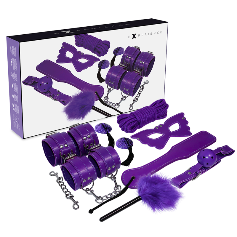 La marca EXPERIENCE nos facilita esta imagen de su producto EXPERIENCE - BDSM FETISH KIT SERIE PURPLE para nuestro catálogo.
