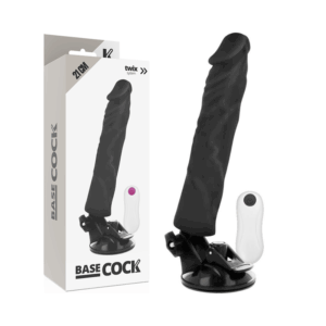 La marca BASECOCK nos facilita esta imagen de su producto BASECOCK - VIBRADOR REALÍSTICO CONTROL REMOTO NEGRO 21 CM -O- 4 CM para nuestro catálogo.