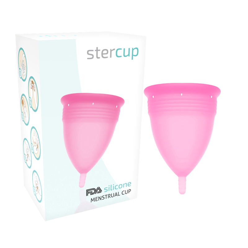 La marca STERCUP nos facilita esta imagen de su producto STERCUP - COPA MENSTRUAL FDA SILICONA ROSA - TALLA S para nuestro catálogo.
