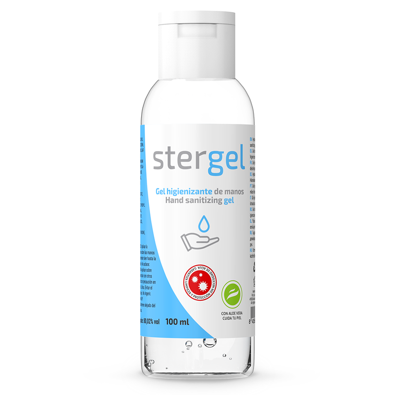 La marca STERGEL nos facilita esta imagen de su producto STERGEL - GEL HIDROALCOHÓLICO HIGIENIZANTE DE MANOS ALOE VERA 100ML para nuestro catálogo.