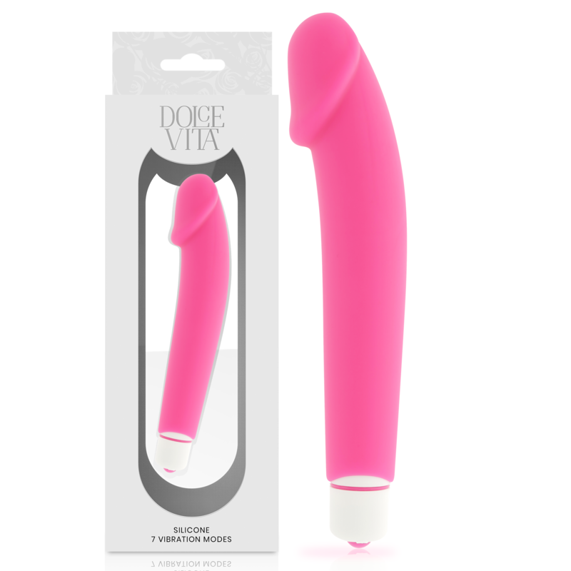 La marca DOLCE VITA nos facilita esta imagen de su producto DOLCE VITA - REALISTIC VIBRADOR SILICONA ROSA para nuestro catálogo.