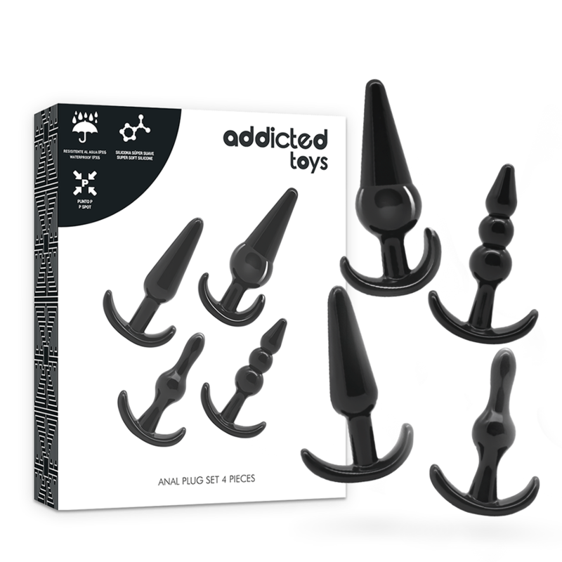 La marca ADDICTED TOYS nos facilita esta imagen de su producto ADDICTED TOYS - SET 4 PLUGS ANALES para nuestro catálogo.
