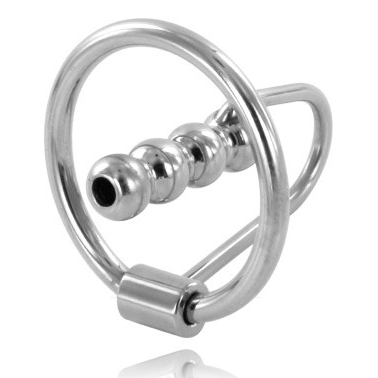 La marca METAL HARD nos facilita esta imagen de su producto METAL HARD - ANILLO GLANDE CON PLUG URETRAL 28MM para nuestro catálogo.