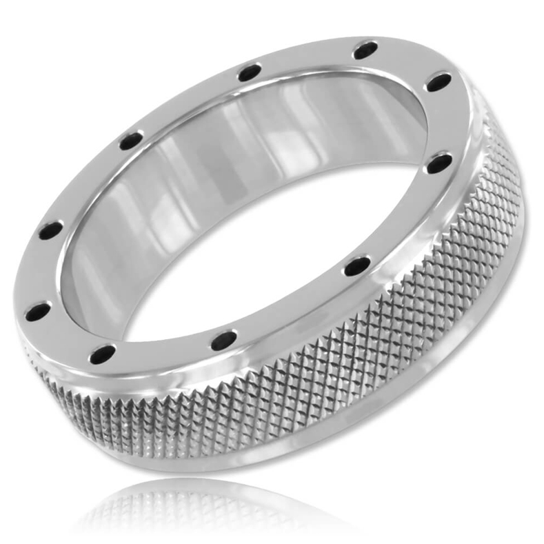 La marca METAL HARD nos facilita esta imagen de su producto METAL HARD - ANILLO METAL PARA PENE Y TESTÍCULOS 45 MM para nuestro catálogo.