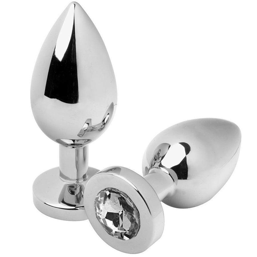 La marca METAL HARD nos facilita esta imagen de su producto METAL HARD - ANAL PLUG DIAMOND TRANSPARENTE MEDIUM 7.62CM para nuestro catálogo.