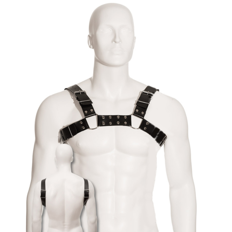 La marca LEATHER BODY nos facilita esta imagen de su producto LEATHER BODY - BLACK BULL DOG HARNESS para nuestro catálogo.