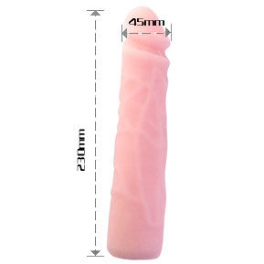 La marca BAILE DILDOS nos facilita esta imagen de su producto BAILE - DILDO SILICONA TACTO PIEL REALÍSTICO 23 CM para nuestro catálogo.