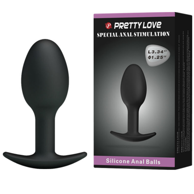 La marca PRETTY LOVE BOTTOM nos facilita esta imagen de su producto PRETTY LOVE - PLUG ANAL SILICONA 6.5 CM NEGRO para nuestro catálogo.