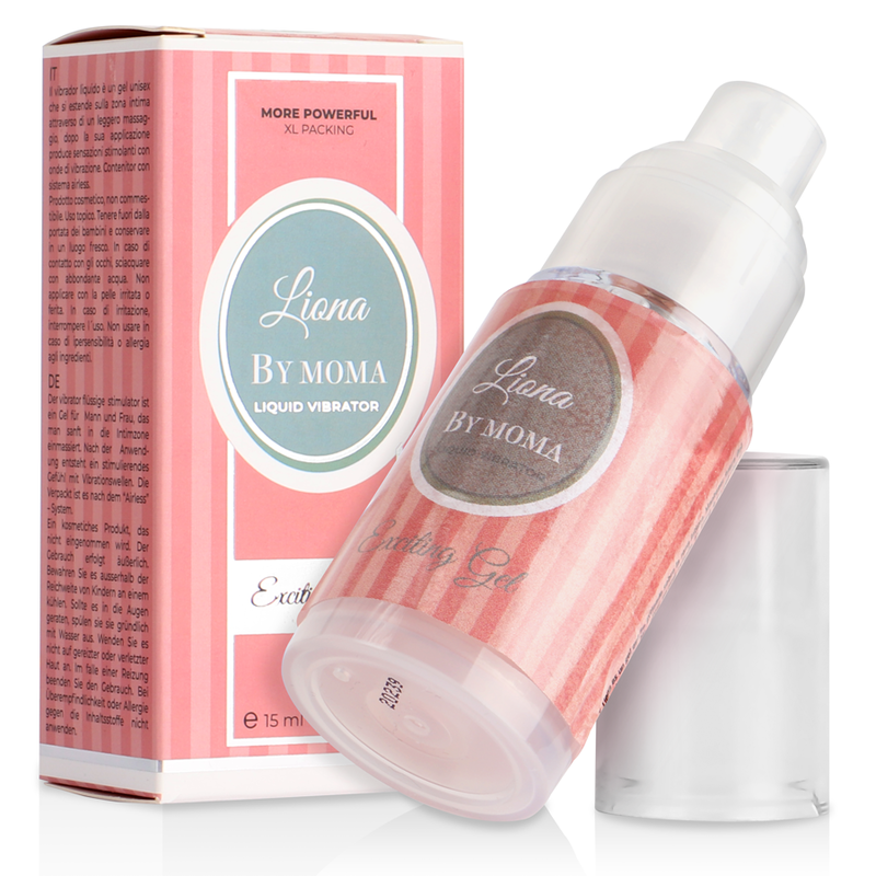 La marca LIONA BY MOMA nos facilita esta imagen de su producto LIONA BY MOMA - VIBRADOR LIQUIDO EXCITING GEL 15 ML para nuestro catálogo.