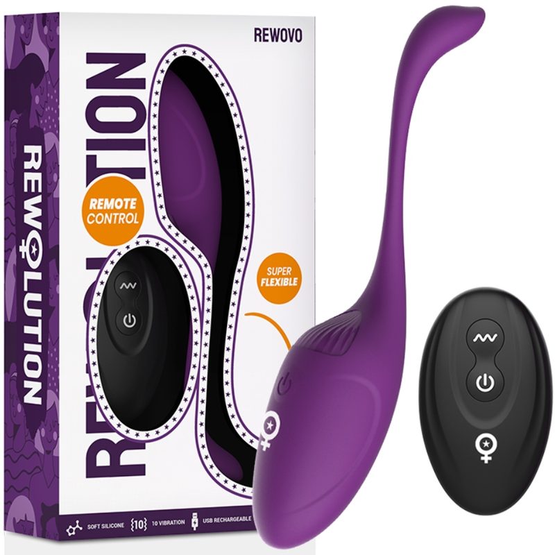 La marca REWOLUTION nos facilita esta imagen de su producto REWOLUTION - REWOVO HUEVO VIBRADOR CONTROL REMOTO para nuestro catálogo.