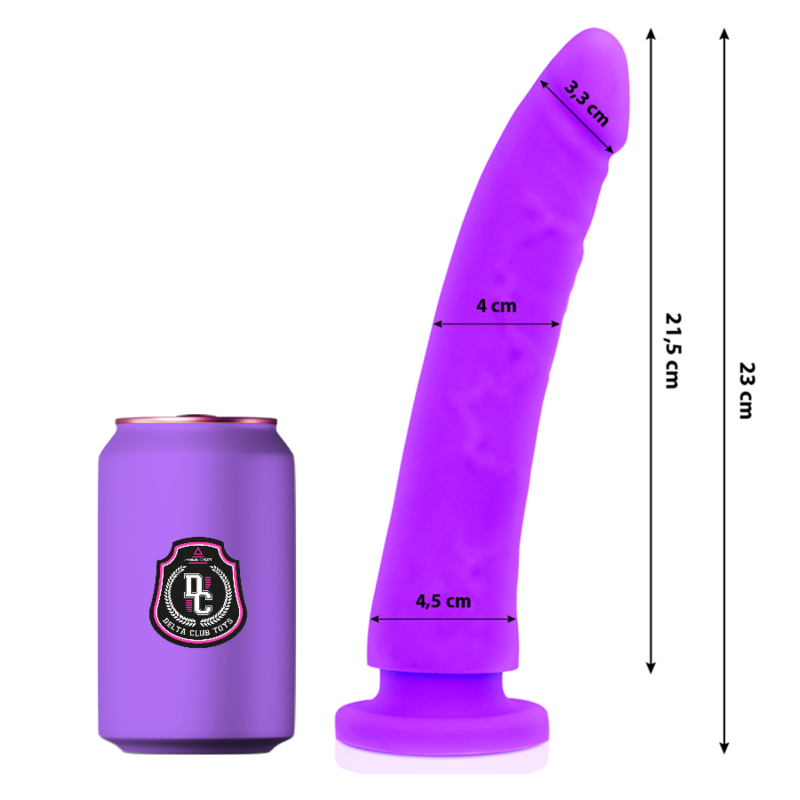 La marca DELTACLUB nos facilita esta imagen de su producto DELTA CLUB - DILDO REALISTA LILA SILICONA MEDICA 23 CM -O- 4.5 CM para nuestro catálogo.
