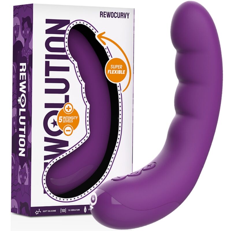 La marca REWOLUTION nos facilita esta imagen de su producto REWOLUTION - REWOCURVY VIBRADOR FLEXIBLE RECARGABLE para nuestro catálogo.