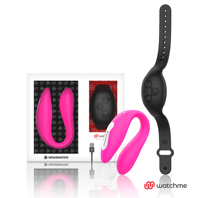 La marca WEARWATCH nos facilita esta imagen de su producto WEARWATCH - VIBRADOR DUAL TECHNOLOGY WATCHME FUCSIA /AZABACHE para nuestro catálogo.