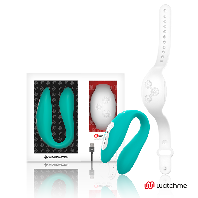 La marca WEARWATCH nos facilita esta imagen de su producto WEARWATCH - VIBRADOR DUAL TECHNOLOGY WATCHME AGUA MARINA / NÍVEO para nuestro catálogo.