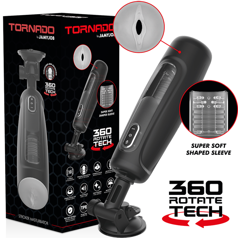 La marca JAMYJOB nos facilita esta imagen de su producto JAMYJOB - TORNADO MASTURBADOR 360 ROTATE TECH para nuestro catálogo.