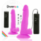 La marca DIVERSIA nos facilita esta imagen de su producto DIVERSIA - DILDO REALÍSTICO FLEXIBLE CON VIBRACIÓN LILA 18 CM -O- 4 CM para nuestro catálogo.