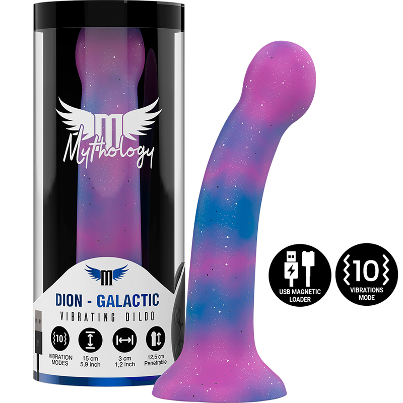La marca MYTHOLOGY FANTASY DILDO nos facilita esta imagen de su producto MYTHOLOGY - DION GALACTIC DILDO S - VIBRADOR COMPATIBLE CON WATCHME WIRELESS TECHNOLOGY para nuestro catálogo.