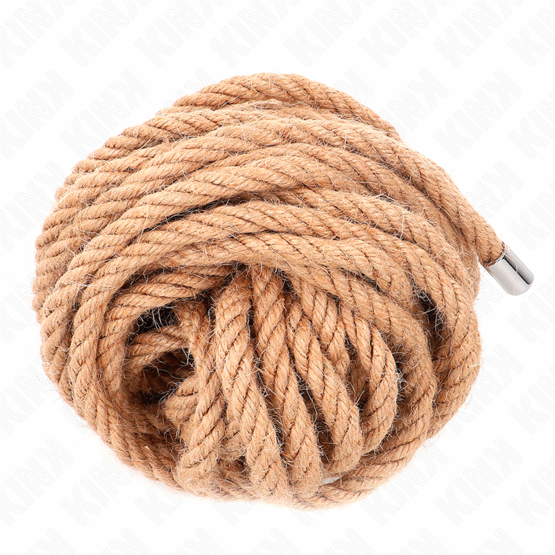 La marca KINK ROPE ARTS nos facilita esta imagen de su producto KINK - CUERDA DE CÁÑAMO 10 METROS CON CABEZA DE METAL para nuestro catálogo.