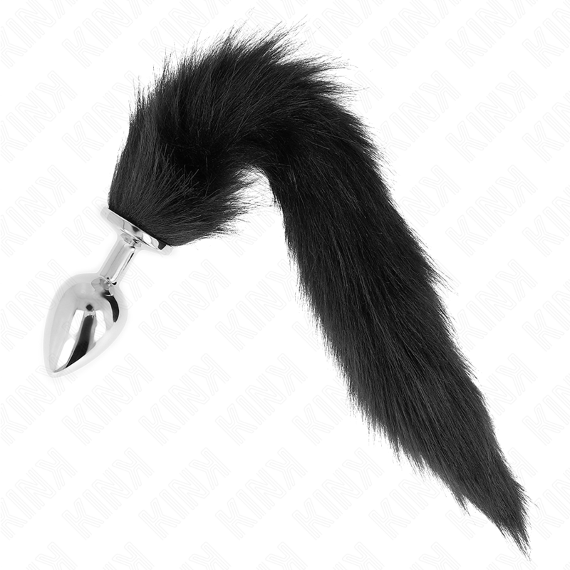 La marca KINK PLEASURE PLUGS nos facilita esta imagen de su producto KINK - PLUG ANAL TALLA L 10 X 4 CM CON COLA SINTÉTICA 40 CM NEGRO para nuestro catálogo.