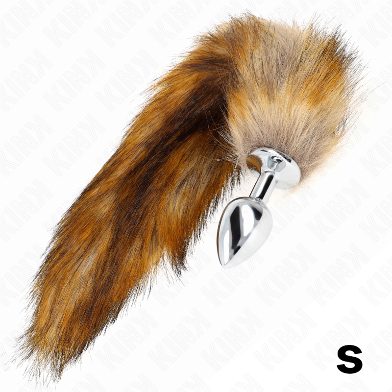 La marca KINK PLEASURE PLUGS nos facilita esta imagen de su producto KINK - PLUG ANAL TALLA S 7 X 3 CM CON COLA SINTÉTICA 40 CM MARRÓN para nuestro catálogo.