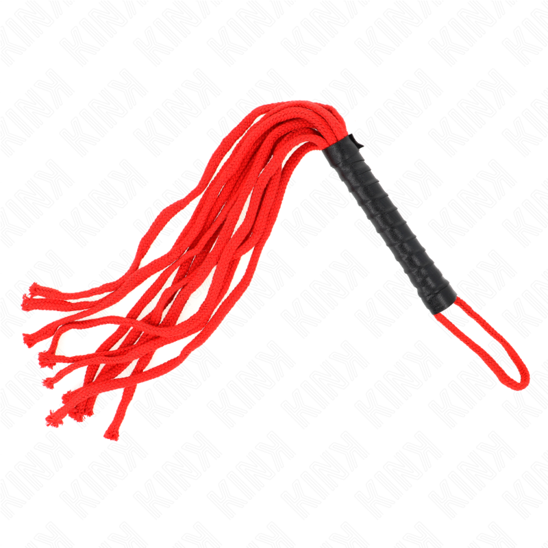 La marca KINK IMPACT & TOUCH nos facilita esta imagen de su producto KINK - LÁTIGO DE CUERDA ROJO 56 CM para nuestro catálogo.