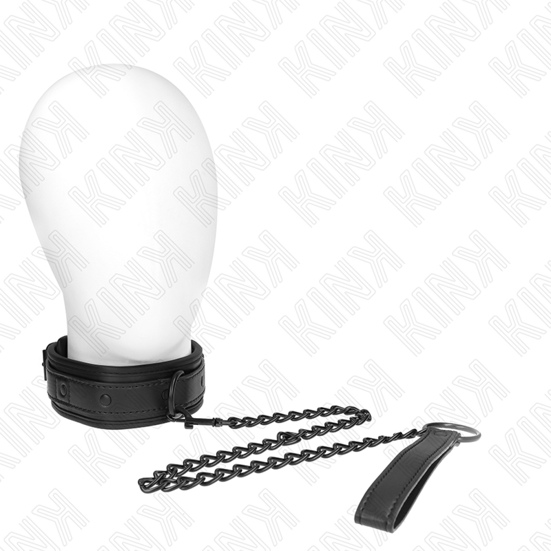 La marca KINK COLLAR & GAG nos facilita esta imagen de su producto KINK - COLLAR CON CORREA 78 CM BONDAGE DE NEOPRENO MODELO 2 AJUSTABLE 37.5 X 49.5 CM para nuestro catálogo.