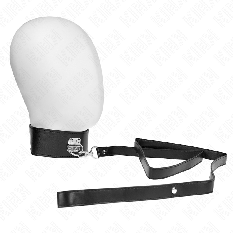 La marca KINK COLLAR & GAG nos facilita esta imagen de su producto KINK - COLLAR CON CORREA 116 CM MODELO 2 AJUSTABLE 36-43 CM X 5 CM para nuestro catálogo.