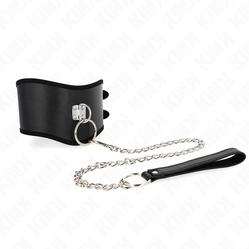 La marca KINK COLLAR & GAG nos facilita esta imagen de su producto KINK - COLLAR CON CORREA 65 CM ANCHO NEGRO AJUSTABLE 40-55 CM X 10 CM para nuestro catálogo.