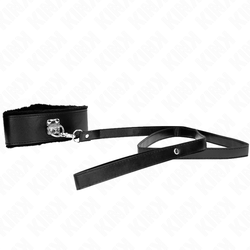 La marca KINK COLLAR & GAG nos facilita esta imagen de su producto KINK - COLLAR CON CORREA 116 CM CON TACHUELAS PLATEADAS MODELO 4 NEGRO AJUSTABLE 40-48 CM X 6 CM para nuestro catálogo.