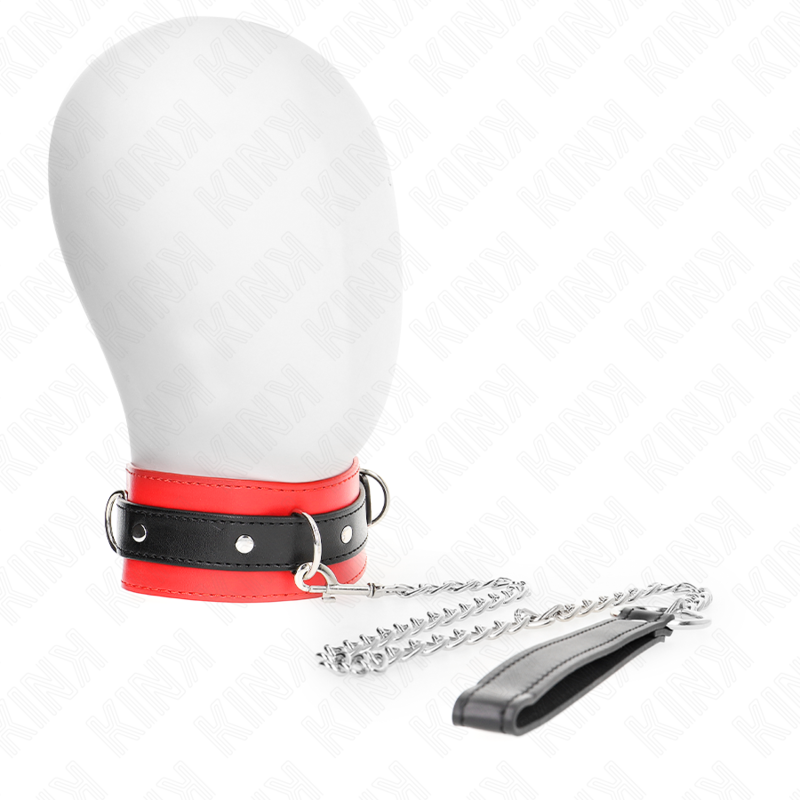 La marca KINK COLLAR & GAG nos facilita esta imagen de su producto KINK - COLLAR CON CORREA 65 CM ROJO 54 X 4.5 CM para nuestro catálogo.