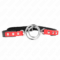 La marca KINK COLLAR & GAG nos facilita esta imagen de su producto KINK - MORDAZA CON MÚLTIPLES JUNTAS TÓRICAS 4 / 4.8 CM ROJO AJUSTABLE 38 X 56 CM para nuestro catálogo.