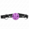 La marca KINK COLLAR & GAG nos facilita esta imagen de su producto KINK - MORDAZA DE BOLA 4.5 CM MORADO DURA HUECA 63.5 X 2 CM para nuestro catálogo.