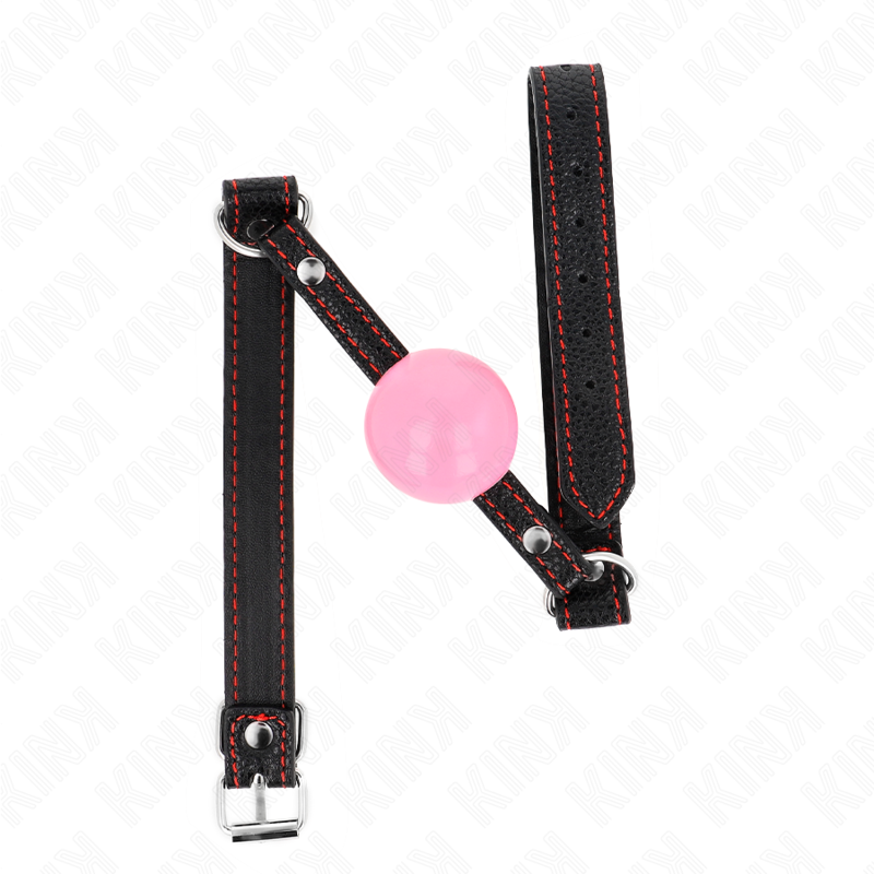 La marca KINK COLLAR & GAG nos facilita esta imagen de su producto KINK - MORDAZA DE BOLA 4 CM DE ORO ROSA 60 x 2 CM para nuestro catálogo.