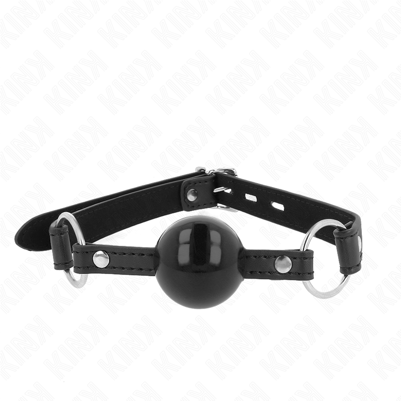 La marca KINK COLLAR & GAG nos facilita esta imagen de su producto KINK - MORDAZA DE BOLA 4 CM TPE CON CANDADO NEGRO 60 x 2 CM para nuestro catálogo.