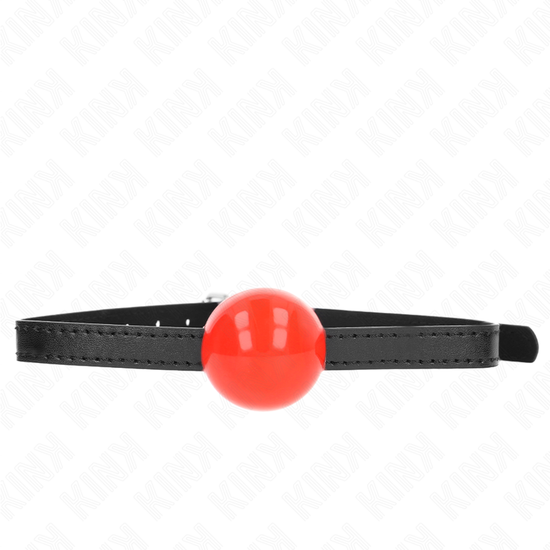 La marca KINK COLLAR & GAG nos facilita esta imagen de su producto KINK - MORDAZA DE BOLA 4 CM SÓLIDA SIMPLE ROJO 65 x 1.5 CM para nuestro catálogo.