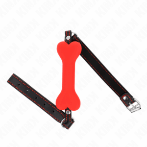 La marca KINK COLLAR & GAG nos facilita esta imagen de su producto KINK - MORDAZA DE HUESO 12 CM ROJO 63 x 2 CM para nuestro catálogo.