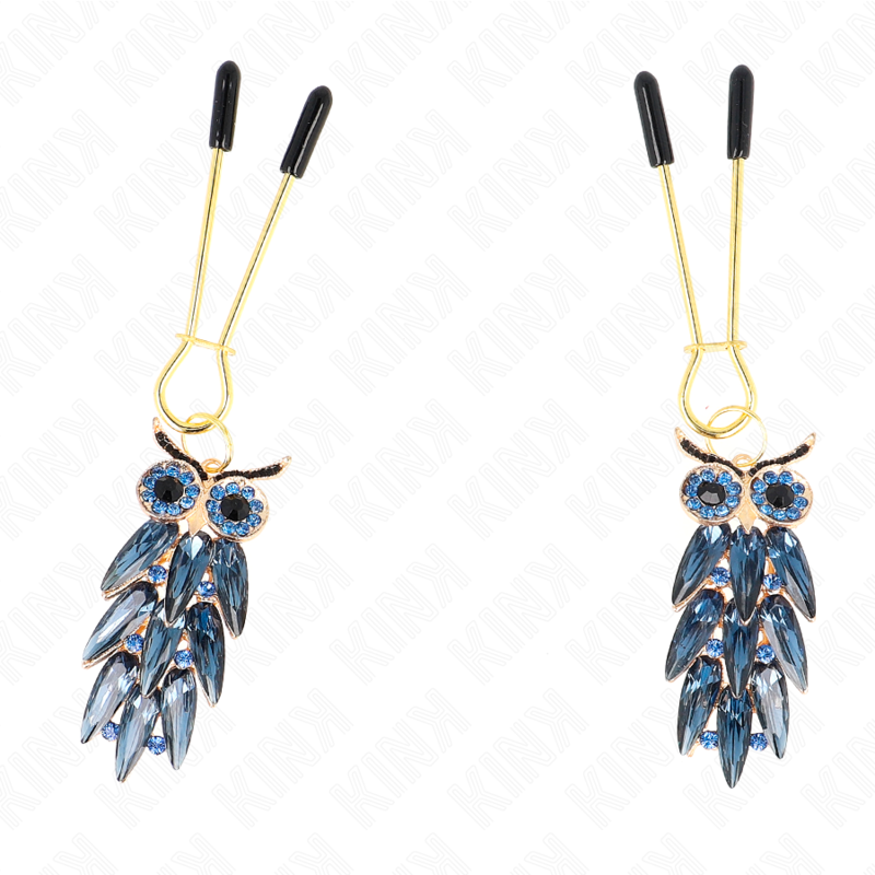 La marca KINK NIPPLE GRIP nos facilita esta imagen de su producto KINK - PINZAS PARA PEZONES CON COLGANTE DE BÚHO 6 CM para nuestro catálogo.