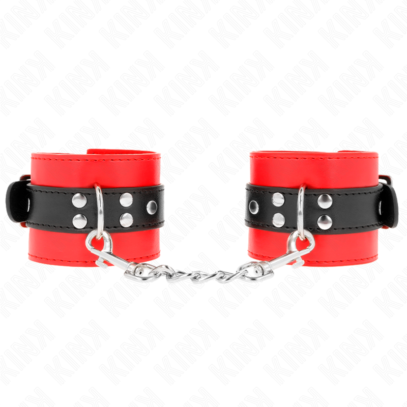 La marca KINK WRIST RESTRAINT nos facilita esta imagen de su producto KINK - MUÑEQUERAS ROJO CON CORREA NEGRO AJUSTABLE 17-28 CM X 6 CM para nuestro catálogo.