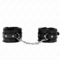 La marca KINK WRIST RESTRAINT nos facilita esta imagen de su producto KINK - MUÑEQUERAS FORRADAS PREMIUM NEGRO CON CORREA NEGRO AJUSTABLE 17-29 CM X 6 CM para nuestro catálogo.