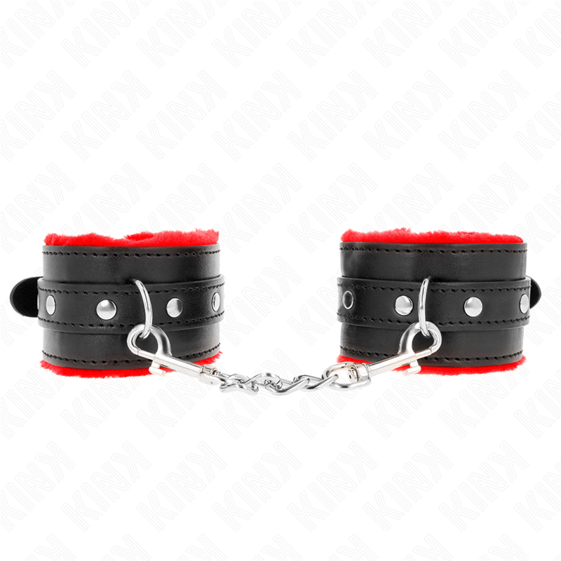 La marca KINK WRIST RESTRAINT nos facilita esta imagen de su producto KINK - MUÑEQUERAS FORRADAS PREMIUM ROJO CON CORREA NEGRO AJUSTABLE 17-29 CM X 6 CM para nuestro catálogo.