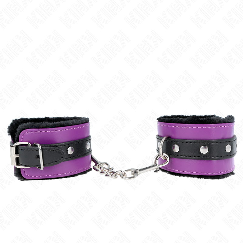 La marca KINK WRIST RESTRAINT nos facilita esta imagen de su producto KINK - MUÑEQUERAS FORRADAS PREMIUM NEGRO CON CORREA VIOLETA / NEGRO AJUSTABLE 17-29 CM X 6 CM para nuestro catálogo.